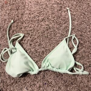 Mint Green Bikini Top with Straps